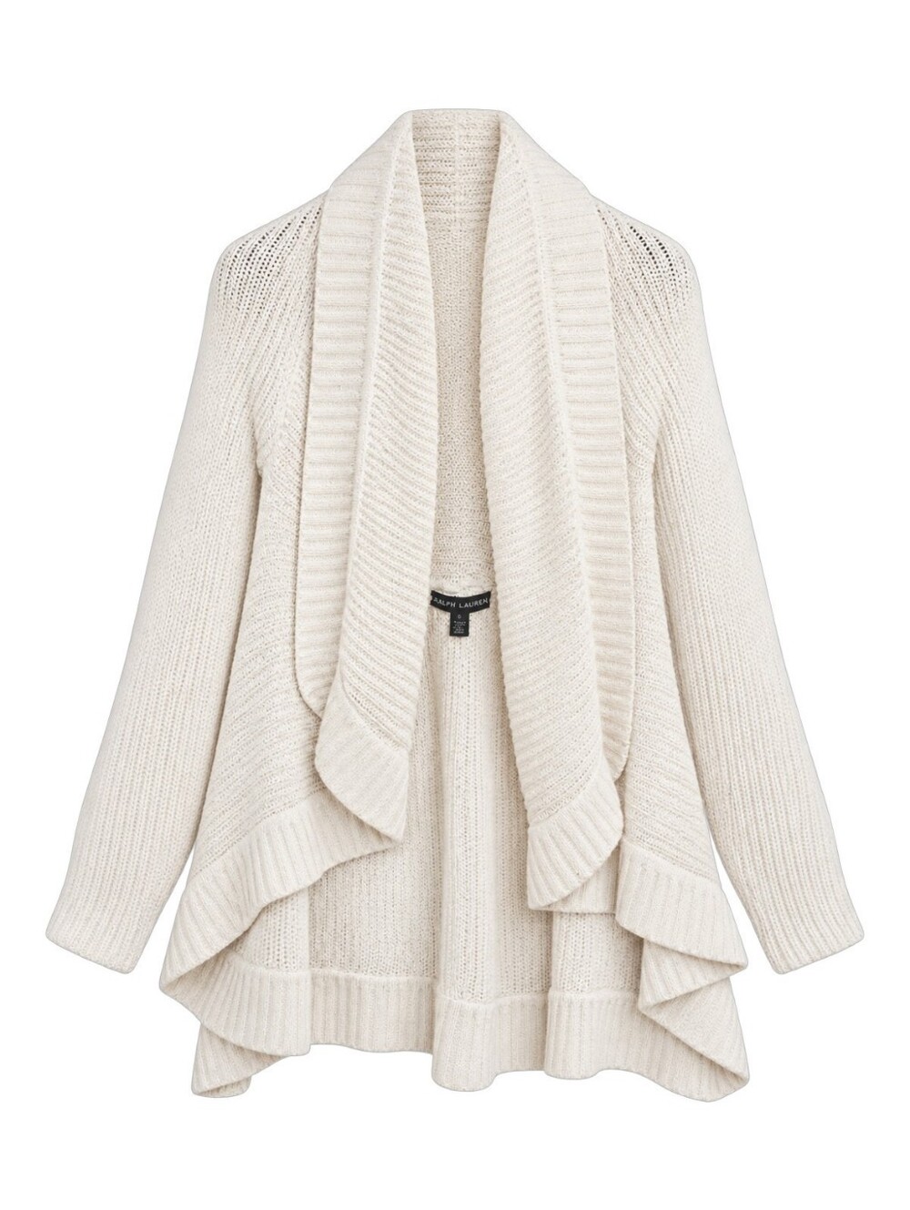 RALPH LAUREN Linen Knit Open Cardigan